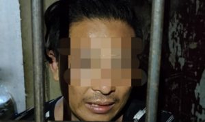Ando (36), tersangka pencuri di Kantor Dishub Minsel. Foto:ist